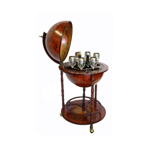 Plaqué italien Réplique du Vieux Monde Globe Bar