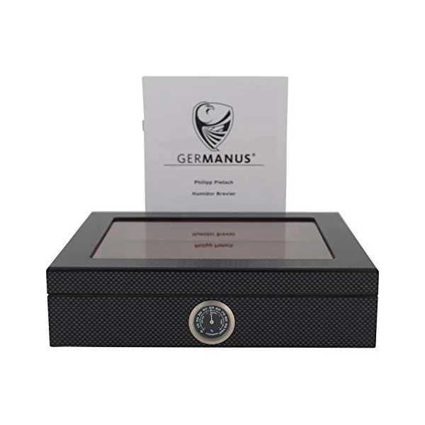 GERMANUS Humidor Mensalla 30 cigares carbone