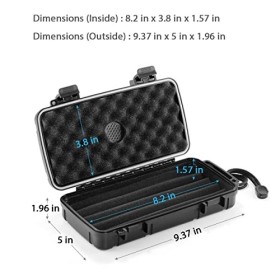 Eligara Cave à cigares de voyage avec disque humidificateur – Imperméable, hermétique, durable et résistant à lécrasement – 