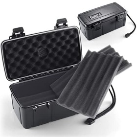 Eligara Cave à cigares de voyage avec disque humidificateur - Étanche, hermétique, durable et incassable - Peut contenir jusq