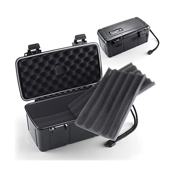 Eligara Cave à cigares de voyage avec disque humidificateur - Étanche, hermétique, durable et incassable - Peut contenir jusq