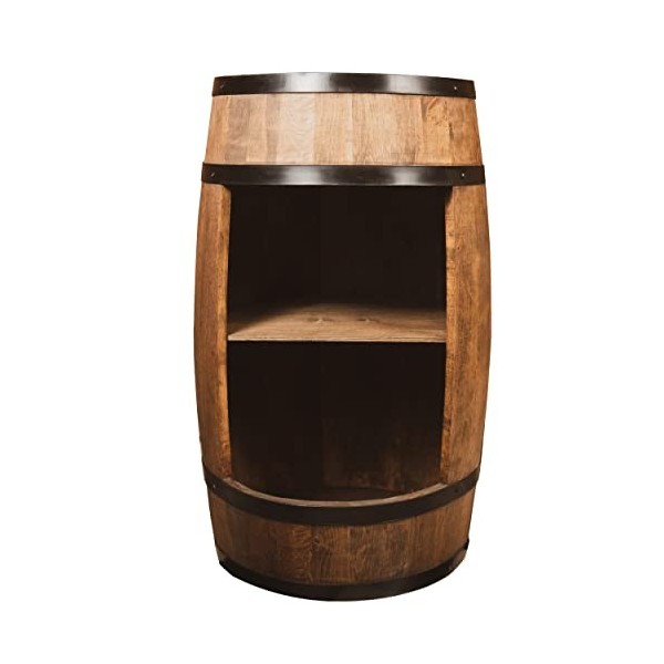 Tonneau en Bois Decoration - Armoire Bar Meuble Rangement Bouteille Alcool - Casier à Vin,Whisky, Bière et Boissons pour Salo