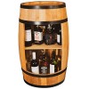 Tonneau en Bois Decoration - Armoire Bar Meuble Rangement Bouteille Alcool - Casier à Vin,Whisky, Bière et Boissons pour Salo