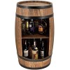 Tonneau en Bois Decoration - Armoire Bar Meuble Rangement Bouteille Alcool - Casier à Vin,Whisky, Bière et Boissons pour Salo