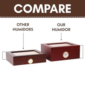 Mantello Royale Glasstop Cave à cigares 25-50