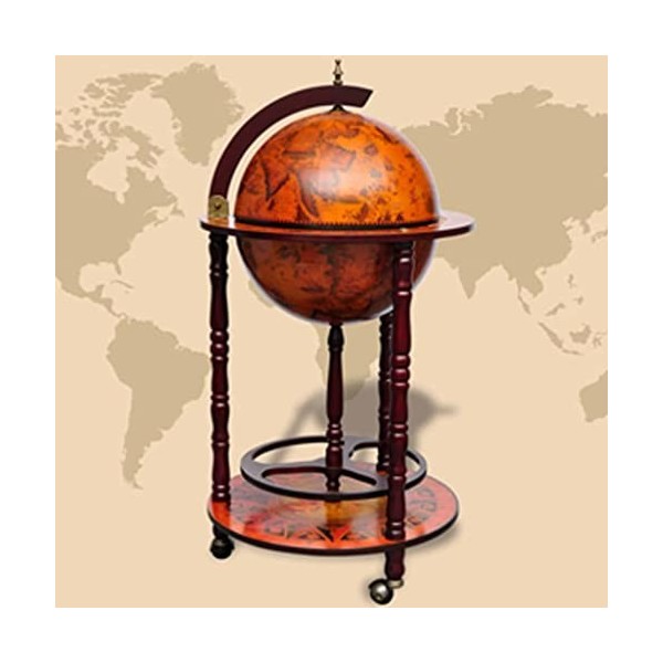 vidaXL Bois dEucalyptus Support de Vin sous Forme de Globe Porte-Bouteille