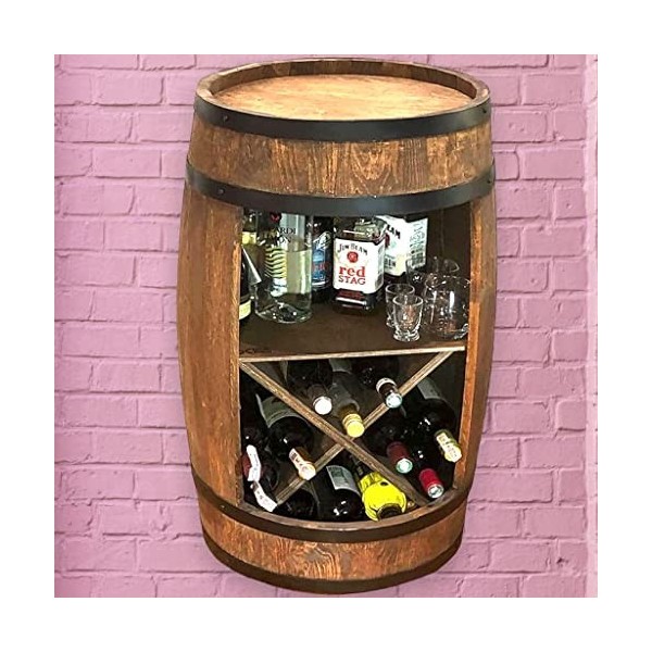 Weeco Tonneau armoire de bar en bois, 81 cm