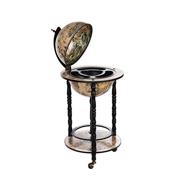 Hausbar 33001WB Bar Globe décoratif Noir et Blanc 100 cm