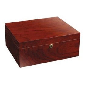 adorini Trieste Humidor - Deluxe, jusquà 75 cigares, en Bois de Rose et de Bois de cèdre Espagnol, avec Serrure et hygromètr