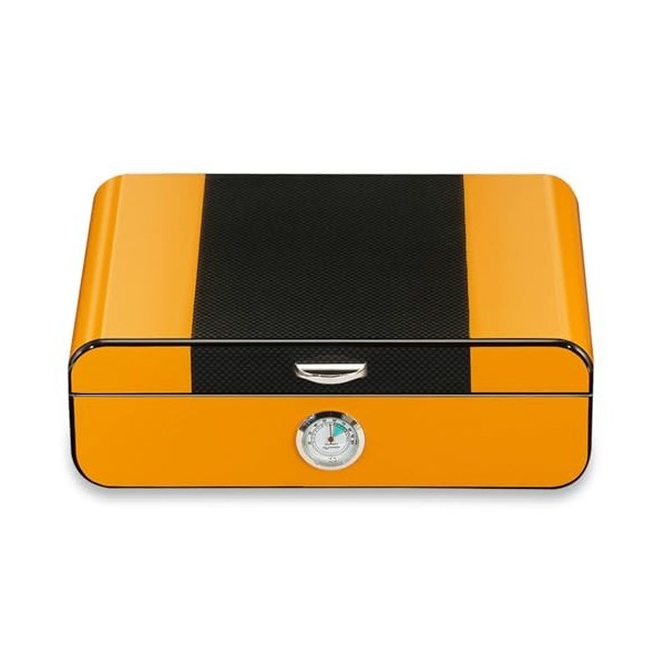 DECORN Cave à Cigares | Étui à Cigares en Bois de Cèdre Espagnol avec Hygromètre, Humidificateur et Séparateur | Peut Conteni