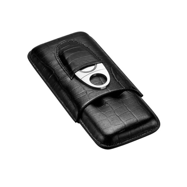 AVLUZ Étui à cigares en cuir portable, étui à cigares fabriqué à la main pouvant contenir jusquà 3 cigares, étui de voyage à