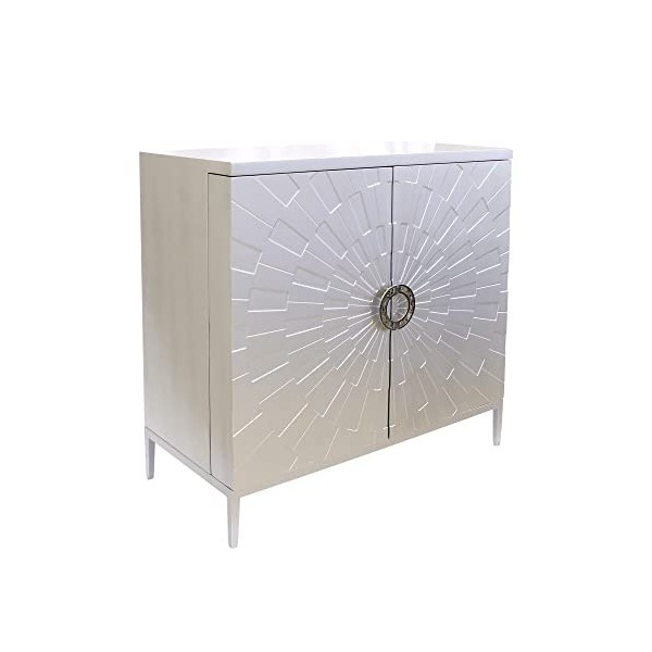 Pasargad Home Calypso Armoire de bar finition bois avec 2 étagères Cadre en métal Armoires pour salon, bureau à domicile, cha