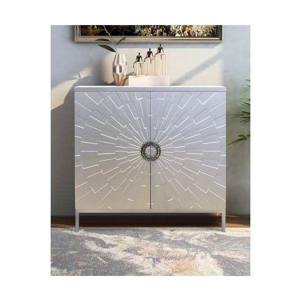 Pasargad Home Calypso Armoire de bar finition bois avec 2 étagères Cadre en métal Armoires pour salon, bureau à domicile, cha