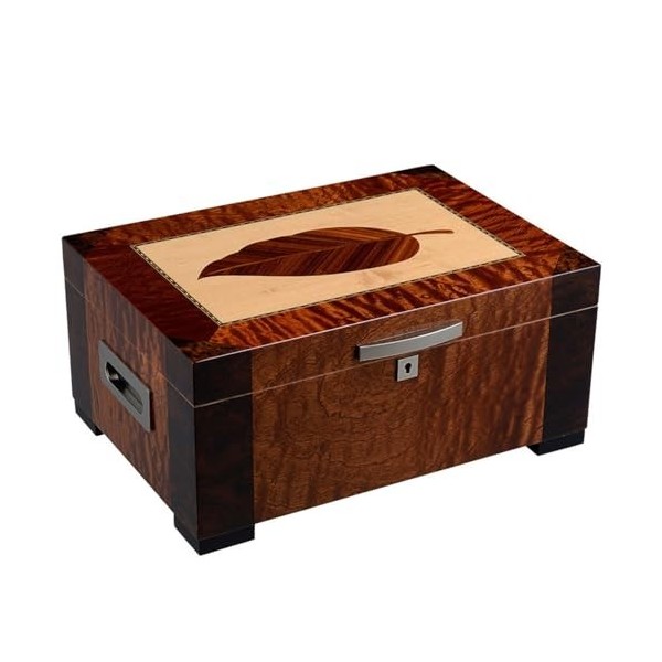 DECORN Létui à Cave à Cigares de Bureau Peut Contenir Jusquà 100 Cigares, Boîte de Rangement en Bois de Cèdre Espagnol avec
