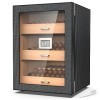 Mojgar Armoire en cèdre espagnol avec hygromètre numérique, rangement de 100 à 150 pièces, boîte en bois avec humidificateur 