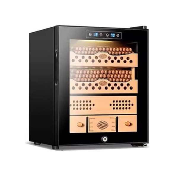 Armoire À Cigares Électrique 60L Cave À Cigares Armoire À Cigares avec Contrôle De La Température Et De Lhumidité, Réfrigéra