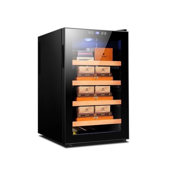 Armoire À Cigares Électrique 50L Refroidisseur De Cave À Cigares Électrique Armoire À Vin Rouge, Réfrigérateur À Thé Peut Con