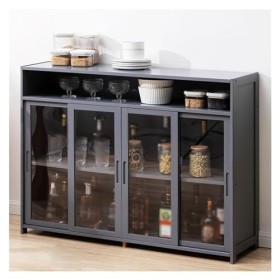 CLAUNEL Cave à Vin Armoire à vin vitrine Moderne Simple Petite Armoire à vin Murale Maison Salon Support de Rangement Cave à 