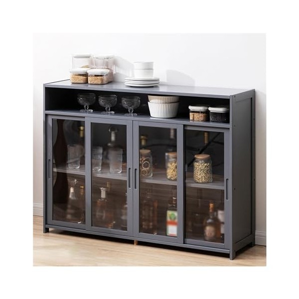 CLAUNEL Cave à Vin Armoire à vin vitrine Moderne Simple Petite Armoire à vin Murale Maison Salon Support de Rangement Cave à