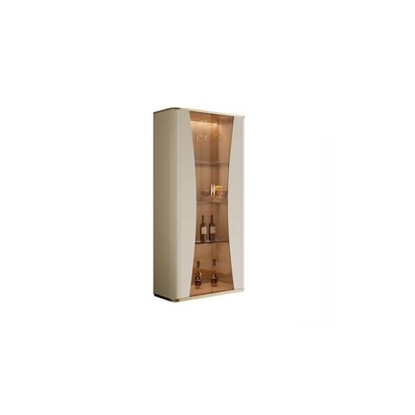 CLAUNEL Cave à Vin Armoire à vin en Verre, Armoire de Rangement Murale for Restaurant, Salon, Armoire de Rangement Moderne et