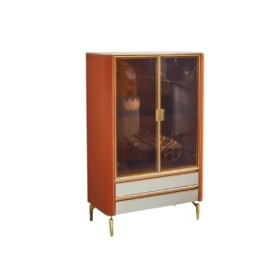 CLAUNEL Cave à Vin Porte en Verre Armoire à vin Salon Maison Moderne Simple Mur Armoire à vin vitrine Buffet Cave à Vin avec 