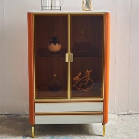 CLAUNEL Cave à Vin Porte en Verre Armoire à vin Salon Maison Moderne Simple Mur Armoire à vin vitrine Buffet Cave à Vin avec 