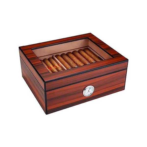 Boîtes À Cigares, Caves À Cigares Cave À Cigares Caves À Cigares Fines Desen Verreavec Hygromètre Boîte de Bureau À Cigares B