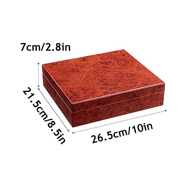 Boîtes À Cigares, Caves À Cigares Rectangulaires, Boîte de Bureau À Cigares en Cèdre, Caves À Cigares de Voyage avec Hygromèt