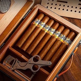 Boîtes À Cigares, Boîte À Cigares de Luxe sans Peinture, Cave À Cigares en Cèdre Pur Écologique, Armoire À Cigares de Capacit