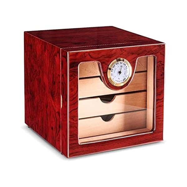 Boîtes À Cigares, Boîte À Cigares Brillante, Boîte À Cigares en Cèdre, Humidificateur, Hygromètre, Humidificateurs pour Cigar