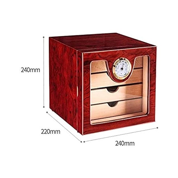 Boîtes À Cigares, Boîte À Cigares Brillante, Boîte À Cigares en Cèdre, Humidificateur, Hygromètre, Humidificateurs pour Cigar
