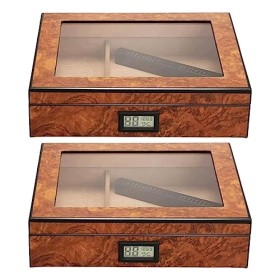 Boîtes À Cigares, Caves À Cigares, Boîte de Bureau Scellée, Cave À Cigares en Cèdre, Boîte À Cigares Pratique Classique avec 