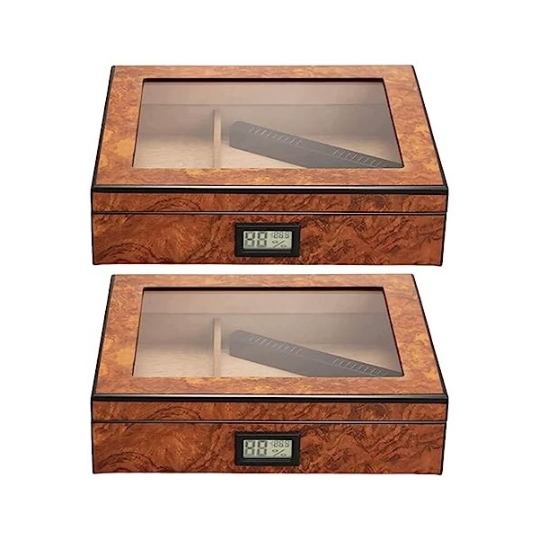 Boîtes À Cigares, Caves À Cigares, Boîte de Bureau Scellée, Cave À Cigares en Cèdre, Boîte À Cigares Pratique Classique avec 