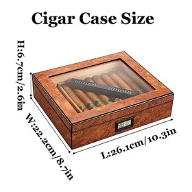 Boîtes À Cigares, Caves À Cigares, Boîte de Bureau Scellée, Cave À Cigares en Cèdre, Boîte À Cigares Pratique Classique avec 