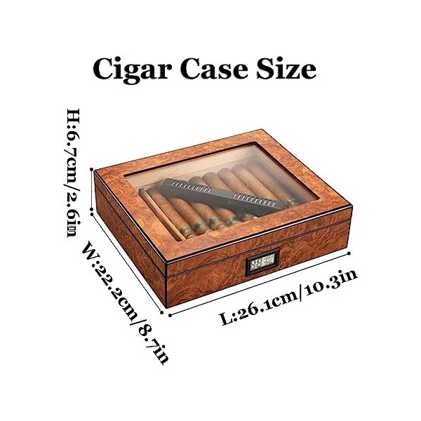 Boîtes À Cigares, Caves À Cigares, Boîte de Bureau Scellée, Cave À Cigares en Cèdre, Boîte À Cigares Pratique Classique avec 