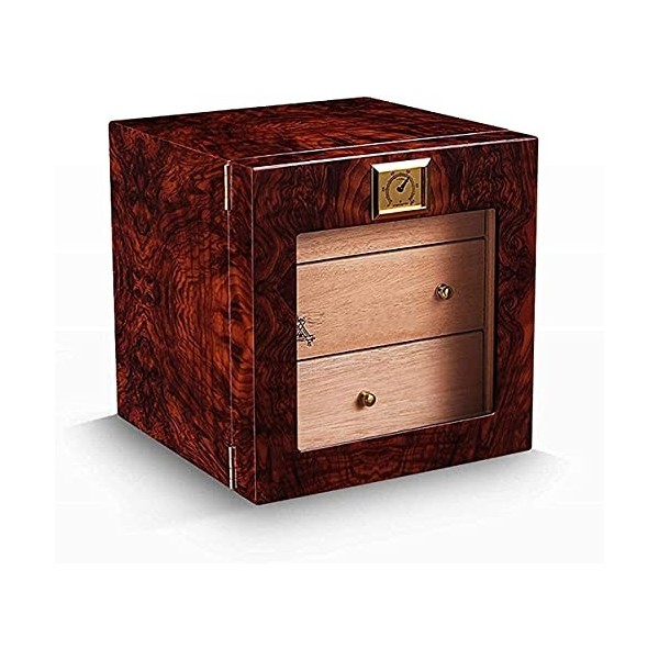 Boîtes À Cigares, Cave À Cigares, Boîte À Cigares Cave À Cigares avec 3 Tiroirs Et Armoire À Cigares Boîte de Rangement de Ci
