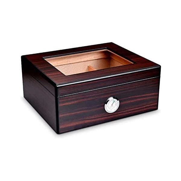 Boîtes À Cigares, Cave À Cigares, Cave À Cigares avec Desen Verre – Cave À Cigares Portable – Boîte À Cigares de Bureau, Boît