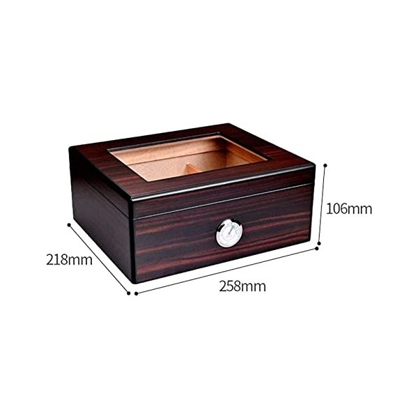 Boîtes À Cigares, Cave À Cigares, Cave À Cigares avec Desen Verre – Cave À Cigares Portable – Boîte À Cigares de Bureau, Boît