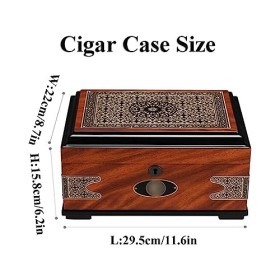 Boîtes À Cigares, Caves À Cigares pour Hommes, Étui À Cigares Imprimé, Stockage À Double Zone, Boîte de Bureau À Cigares, Cav