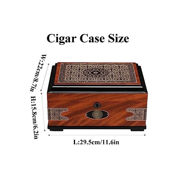 Boîtes À Cigares, Caves À Cigares pour Hommes, Étui À Cigares Imprimé, Stockage À Double Zone, Boîte de Bureau À Cigares, Cav