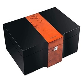 Boîtes À Cigares, Cave À Cigares de Bureau, Boîte de Rangement En Cèdre, Conception Bien Scellée Avec Plateau Et Séparateur R