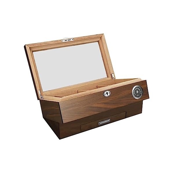 Boîtes À Cigares, Caves À Cigares Boîte À Cigares pour Hommes 13,9 X 8,5 X 6,7 Pouces Étui À Cigares avec Boucle de Verrouill
