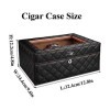 Boîtes À Cigares, Caves À Cigares en Cuir Humidificateur Cave À Cigares Desen Verre avec Serrure Boîte À Cigares Capacité Étu