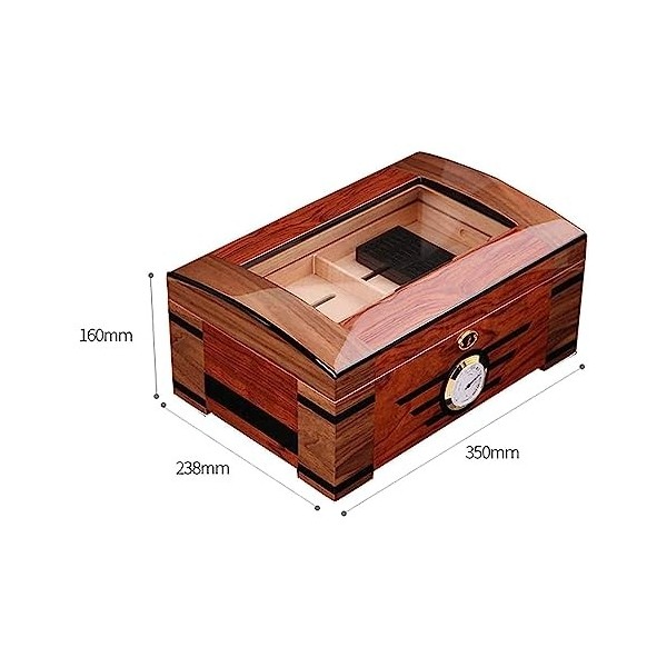 Boîtes À Cigares, Caves À Cigares, Boîte À Cigares en Cèdre, Boîte À Cigares en Verreavec Hygromètre, Boîte de Bureau À Cigar