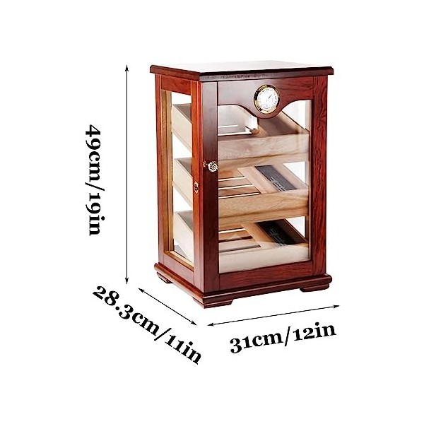 Boîtes À Cigares, Caves À Cigares,S Caves À Cigares, Cave À Cigares Transparente Avec Hygromètre, Humidificateur, Boîte de Bu