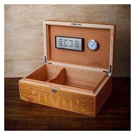 Boîtes À Cigares, Boîte À Cigares Sculptée À La Main, Boîte Hydratante, Cave À Cigares, Peut Contenir 75 Cigares, Boîte Décor