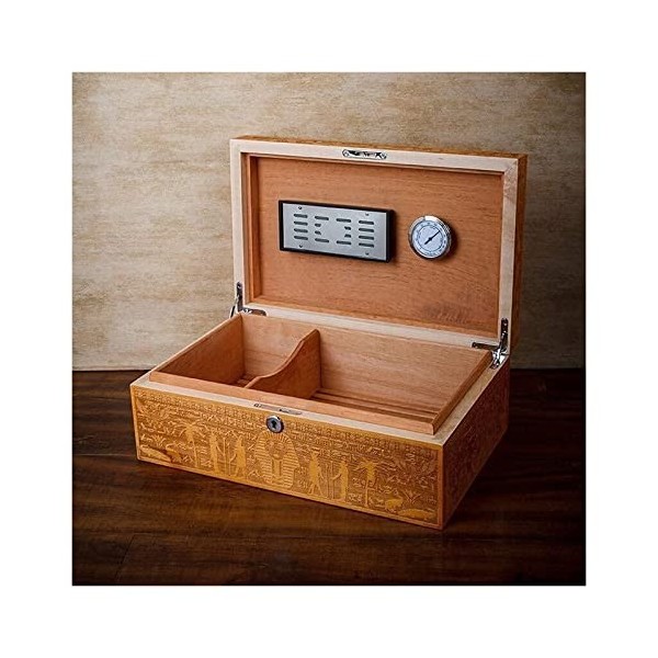 Boîtes À Cigares, Boîte À Cigares Sculptée À La Main, Boîte Hydratante, Cave À Cigares, Peut Contenir 75 Cigares, Boîte Décor