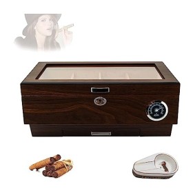 Boîtes À Cigares, Caves À Cigares Boîte de Bureau À Cigares de Capacité, Belle Boîte À Cigares, Humidificateur À Tiroir, Boît