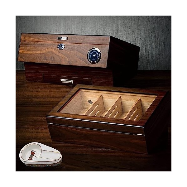 Boîtes À Cigares, Caves À Cigares Boîte de Bureau À Cigares de Capacité, Belle Boîte À Cigares, Humidificateur À Tiroir, Boît