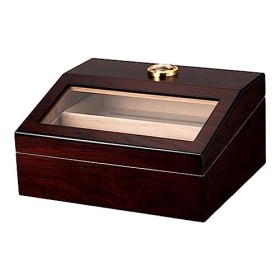 Boîtes À Cigares, Caves À Cigares, Boîte À Cigares en Cèdre, Boîte de Bureau À Cigares Fabriquée À La Main avec Thermomètre E